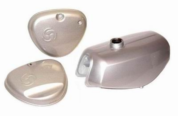 Bild von Tank silber-lackiert + Seitendeckel S51 Enduro