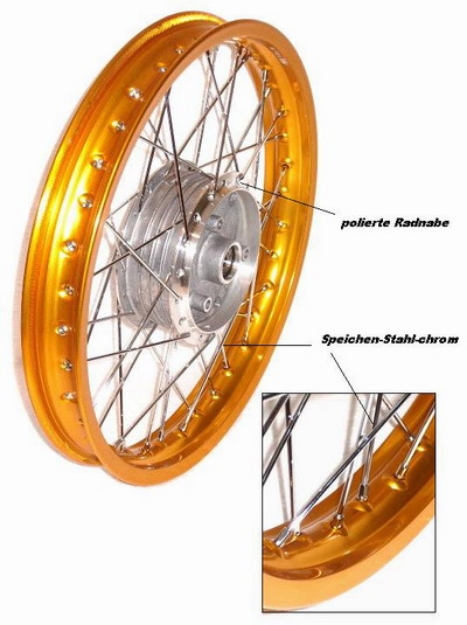 Bild von Speichenrad 16" Alu S50 S51 S53 KR51