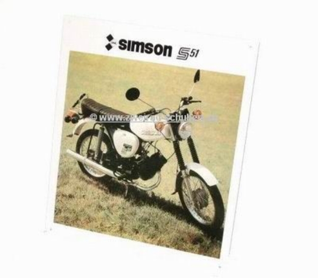 Bild von Blechschild "SIMSON S51 C"