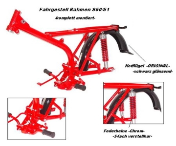 Zeige Details für Fahrgestell Simson Rahmen S51 S50  -Enduroausführung Bild von Fahrgestell Simson Rahmen S51 S50  -Enduroausführung