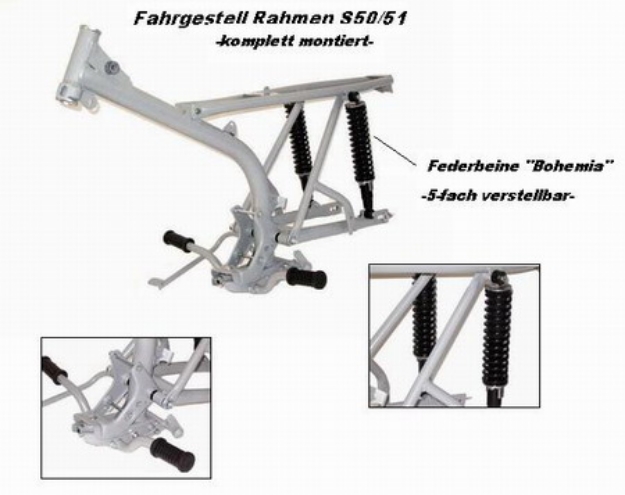 Bild von Fahrgestell Simson Rahmen S51 S50  -Enduroausführung