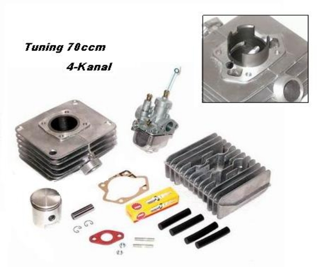 Bild von Tuning-Zylinderset Simson S70 S83 SR90 - 70cm³ 4-Kanal