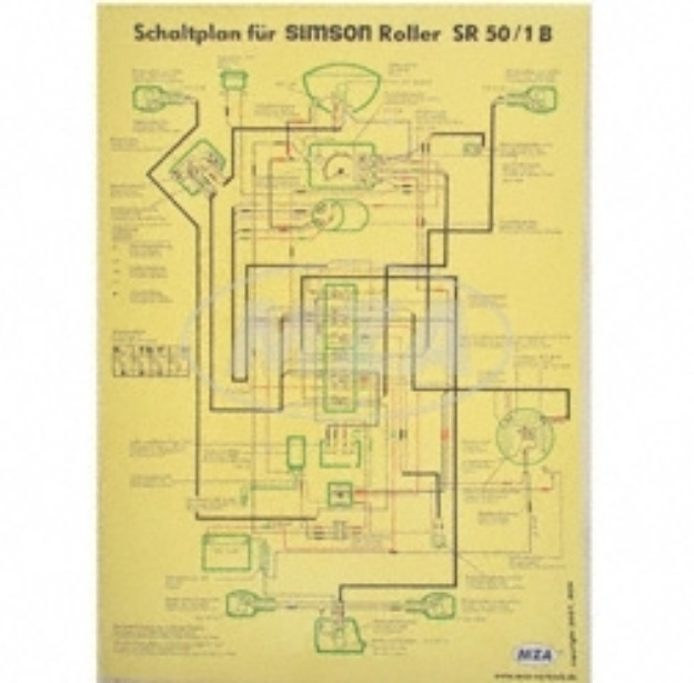 Bild von Schaltplan SR50/1 B Großformat