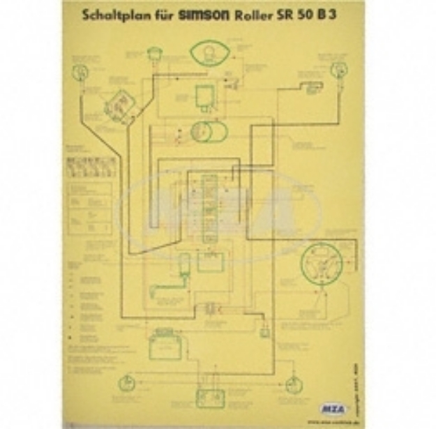 Bild von Schaltplan SR50 B3 Großformat