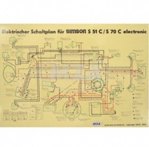 Bild von Schaltplan S51C Elektronic Großformat