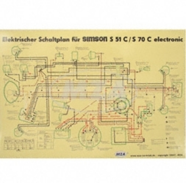 Bild von Schaltplan S51C Elektronic Großformat