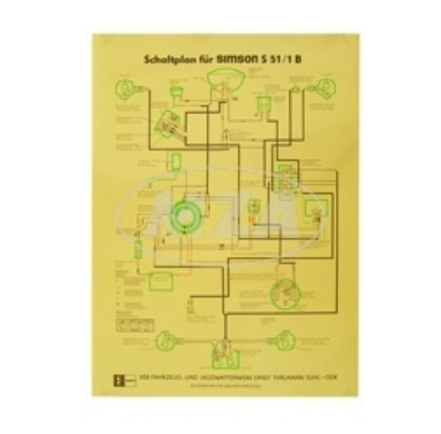 Bild von Schaltplan S51/1B Großformat