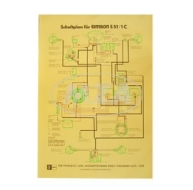 Bild von Schaltplan S51/1C Großformat