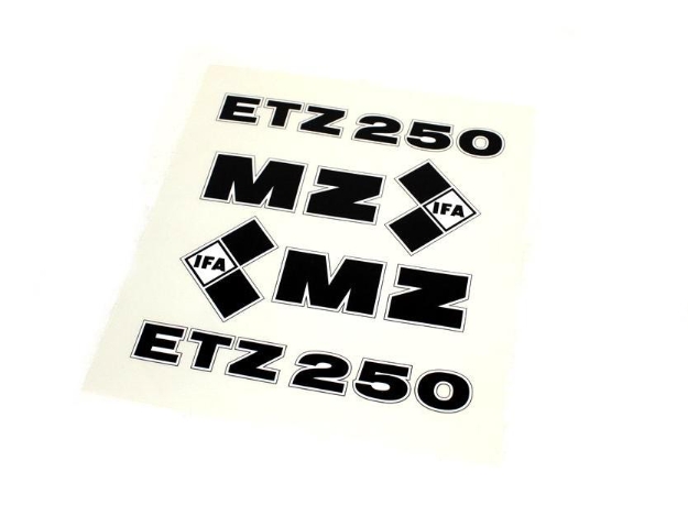 Bild von Klebefolie -Set schwarz MZ ETZ250 ETZ250A