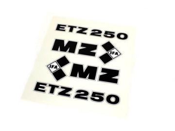Zeige Details für Klebefolie -Set schwarz MZ ETZ250 Bild von Klebefolie -Set schwarz MZ ETZ250