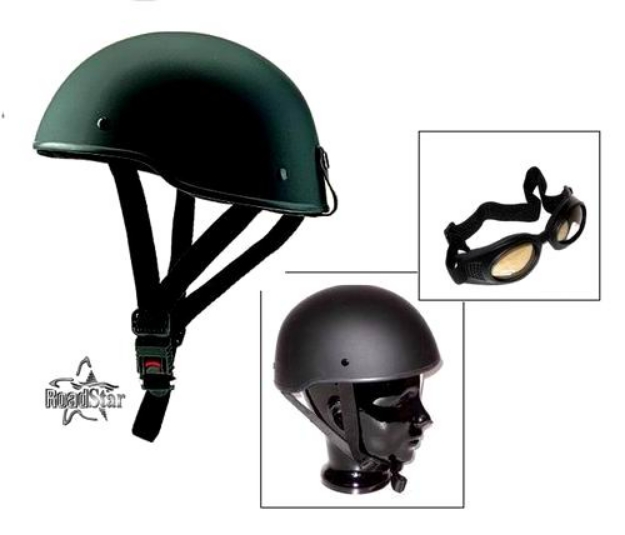 Bild von ROADSTAR Helm "Custom" schwarz glanz