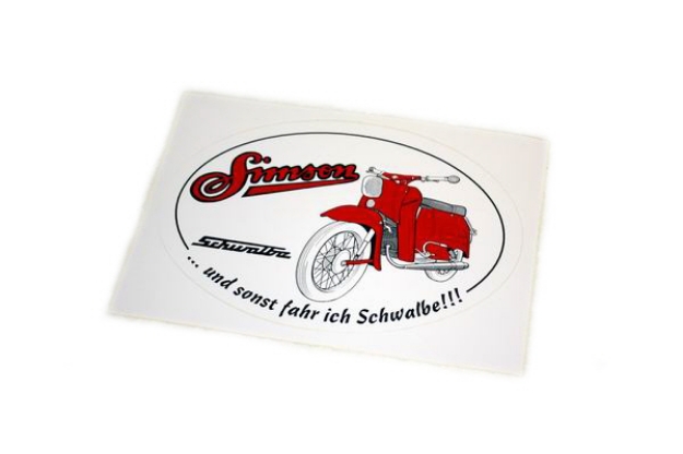 Bild von Klebefolie "...und sonst fahr ich Schwalbe" Simson