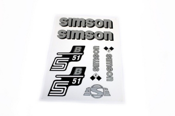 Zeige Details für Klebefolie -Set Simson S51B  -silber Bild von Klebefolie -Set Simson S51B  -silber