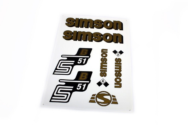 Bild von Klebefolie -Set Simson S51B  -gold