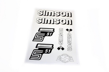 Zeige Details für Klebefolie -Set Simson S51Enduro  -weiß Bild von Klebefolie -Set Simson S51Enduro  -weiß