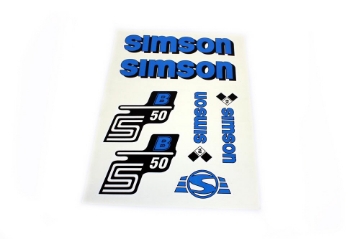 Zeige Details für Klebefolie -Set Simson S50B  -blau Bild von Klebefolie -Set Simson S50B  -blau
