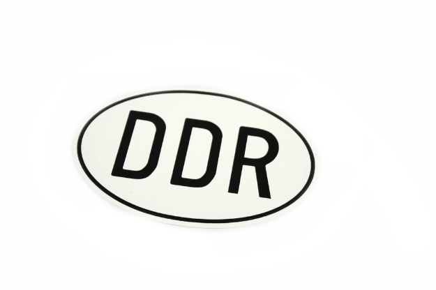 Bild von Klebefolie "DDR" oval (d=15cm)