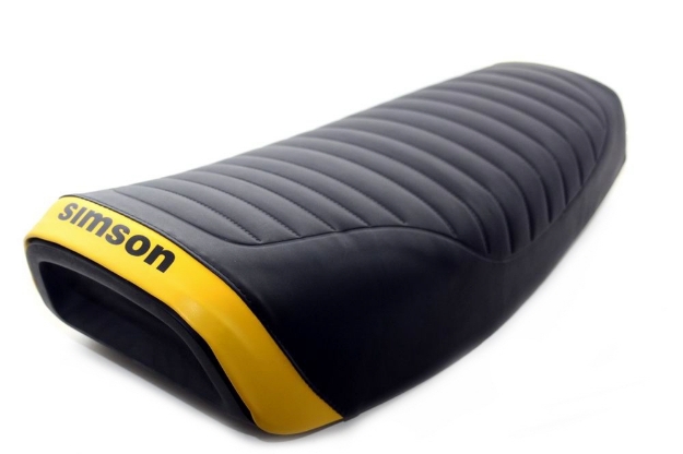 Bild von Sitzbank Simson Roller SR50 SR80  -schwarz-gelb strukturiert