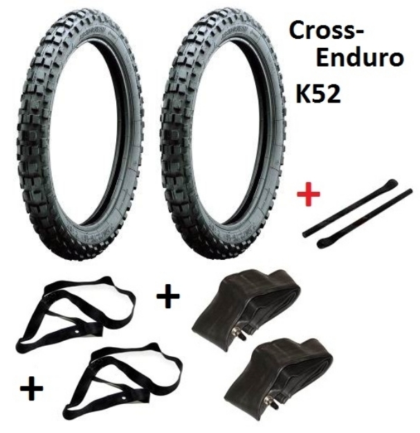 Bild von Reifen-Set K52 Simson S50 S51 S53 KR51 SR4-2 SR4-3 SR4-4  Heidenau