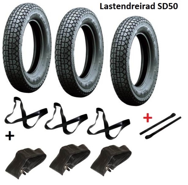 Bild von Reifen-Set K38 Simson SD50 Lastendreirad  Heidenau