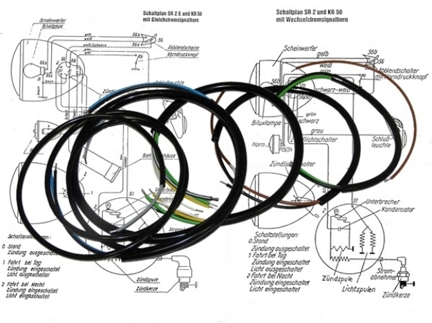 Bild von Kabelbaumsatz Simson SR1 SR2 SR2E