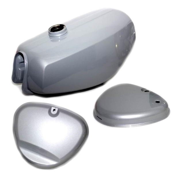 Bild von Tank-Set Silber Simson S51 S70 Enduro  -mit Seitendeckel