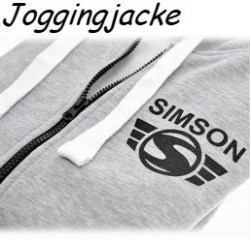 Bild von Joggingjacke Simson grau Gr. XL Bild von Joggingjacke Simson grau Gr. XL