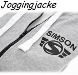 Bild von Joggingjacke Simson grau Gr. XXXL Bild von Joggingjacke Simson grau Gr. XXXL
