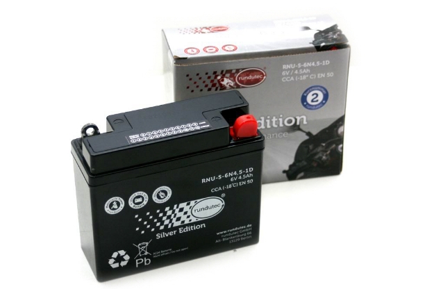 Bild von Batterie 6Volt 4,5Ah AGM Simson Schwalbe KR51 -wartungsfrei