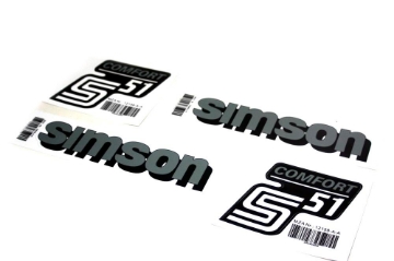 Zeige Details für Klebefolie -Set Simson S51C  -silber/schwarz/weiß Bild von Klebefolie -Set Simson S51C  -silber/schwarz/weiß