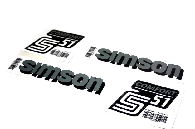 Bild von Klebefolie -Set Simson S51C  -silber/schwarz/weiß