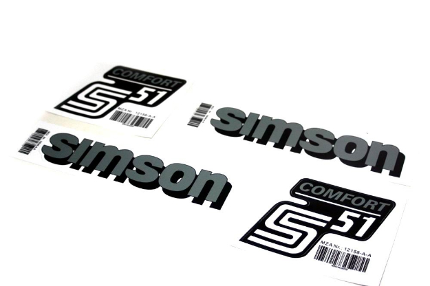 Bild von Klebefolie -Set Simson S51C  -silber/schwarz/weiß 