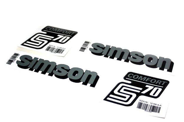 Bild von Klebefolie -Set Simson S70C  -silber/schwarz/weiß