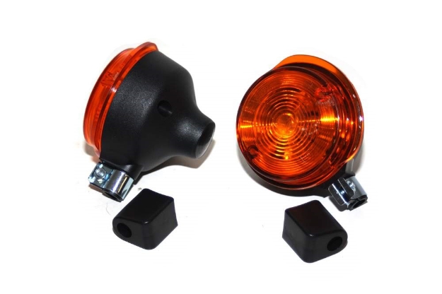 thumbnail image 2 of Set Of Hexagonal Yellow Turn Signal Indicators For Simson SR50, S51, S50, S60, S70, MZ ETZ 251 (Bulb Included) 2 of 6