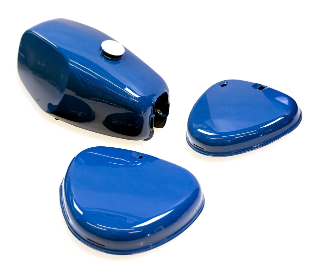 Bild von Tank-Set blau + Seitendeckel Simson S50