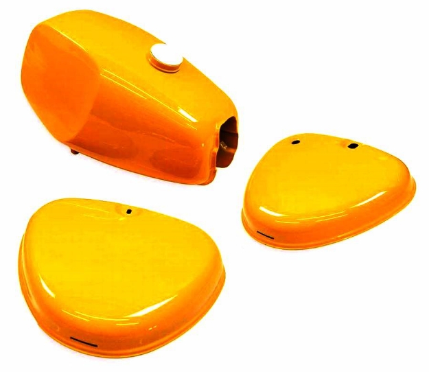 Bild von Tank-Set saharabraun + Seitendeckel Simson S50