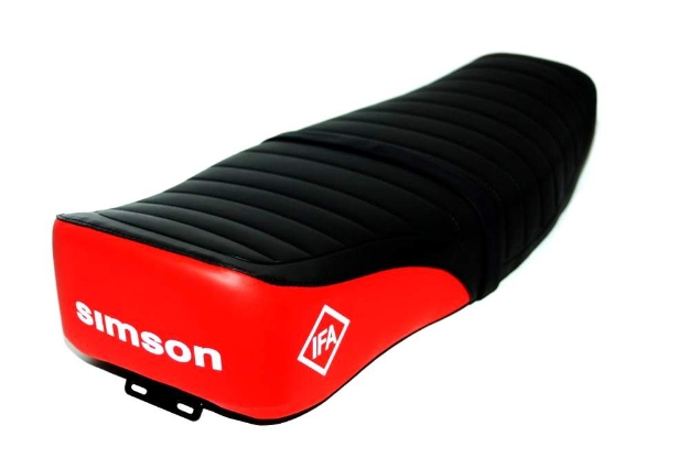 Bild von Sitzbank Simson S51 Enduro  -schwarz/rot strukturiert