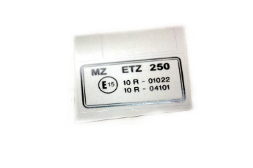 Zeige Details für Klebefolie MZ ETZ250 -Daten-Aufkleber Bild von Klebefolie MZ ETZ250 -Daten-Aufkleber