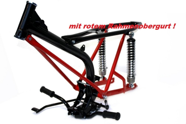 Bild von Fahrgestell Simson Rahmen S51  -schwarz-rot -Enduroausführung