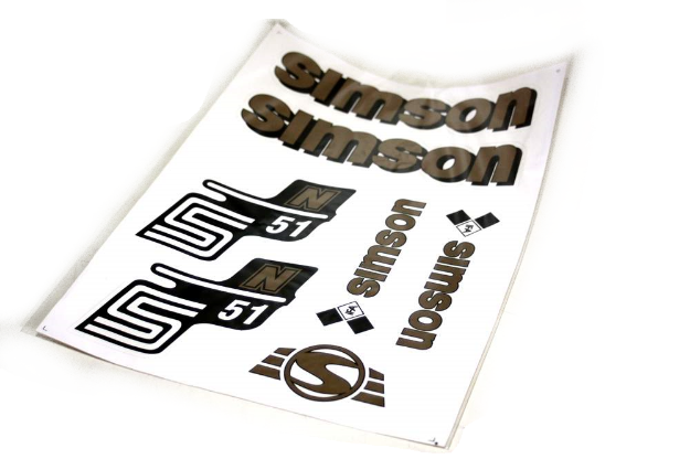 Bild von Klebefolie -Set Simson S51N  -gold