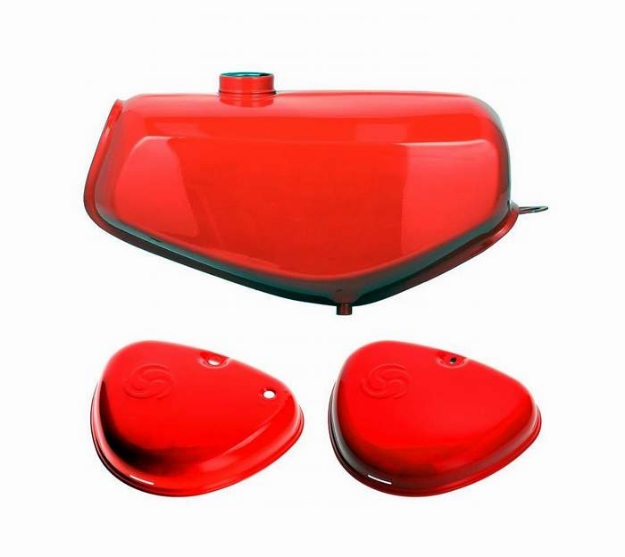 Bild von Tank-Set flammenrot-lackiert + Seitendeckel S50 S51