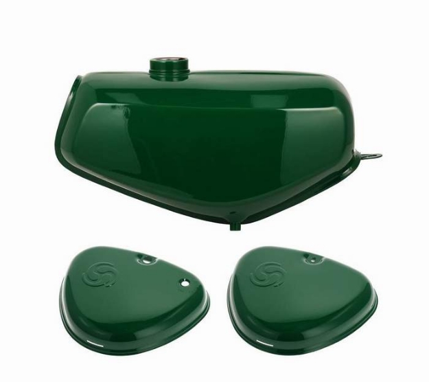 Bild von Tank-Set billardgrün-lackiert + Seitendeckel S50 S51