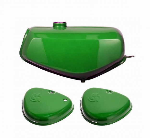 Bild von Tank-Set saftgrün-lackiert Simson S50 S51 S70  -mit Seitendeckel