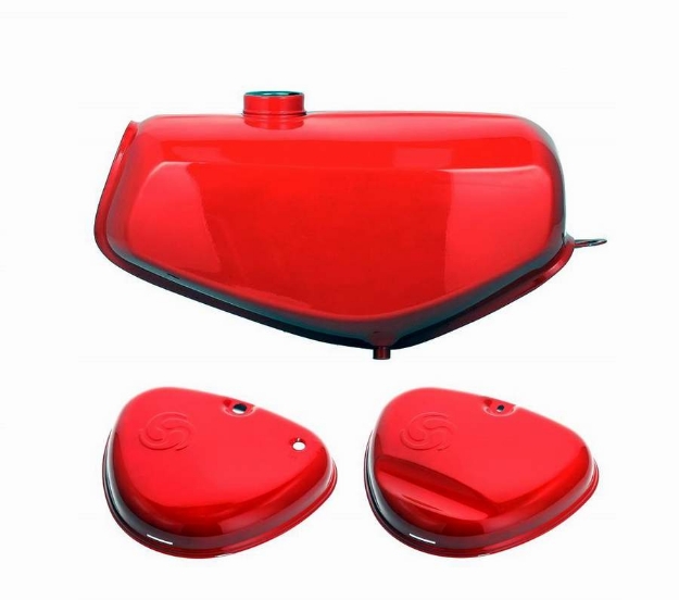 Bild von Tank-Set flammenrot-lackiert + Seitendeckel S51 Enduro