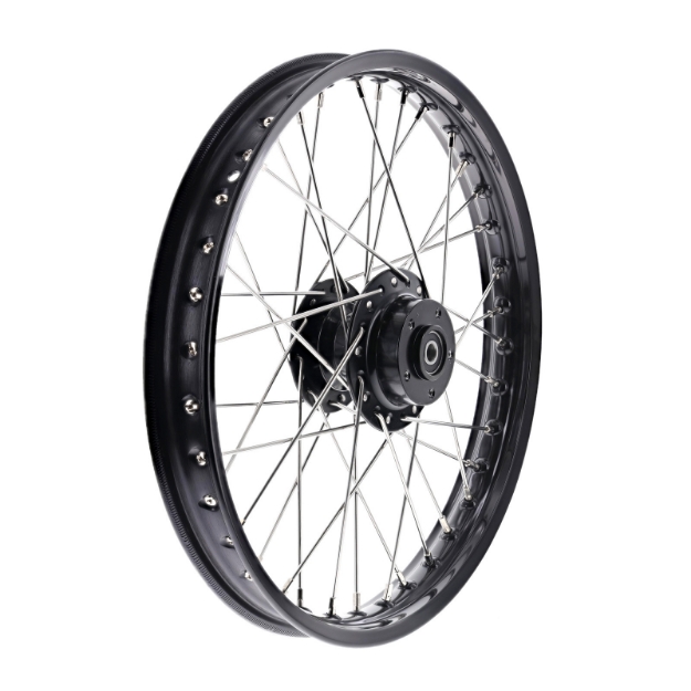 Bild von Speichenrad 16" schwarz eloxiert SB S50 S51 S53  -vorn
