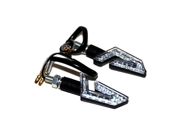 Bild von Blinkleuchten Mini LED -weißes Glas  -1 Paar