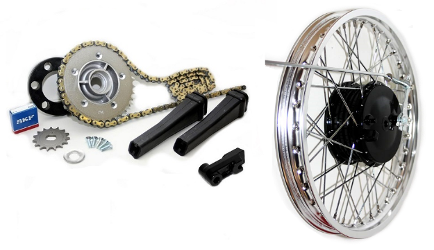 Bild von Bausatz Fahrgestell Hinterrad Simson Moped S51sport