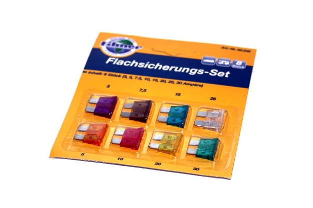 Bild von KFZ-Flachsicherung-Set 8 Stück