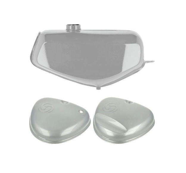 Bild von Tank silber-lackiert + Seitendeckel S51 Enduro