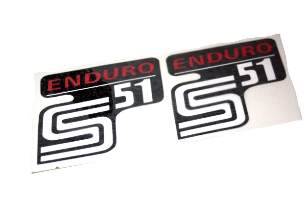 Bild von Wasserschiebebilder Seitendeckel Simson S51Enduro  -1Paar